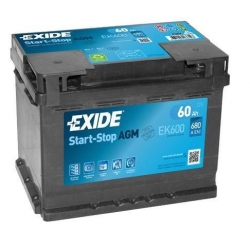 EXIDE START STOP AGM EK600 60Ah 680A